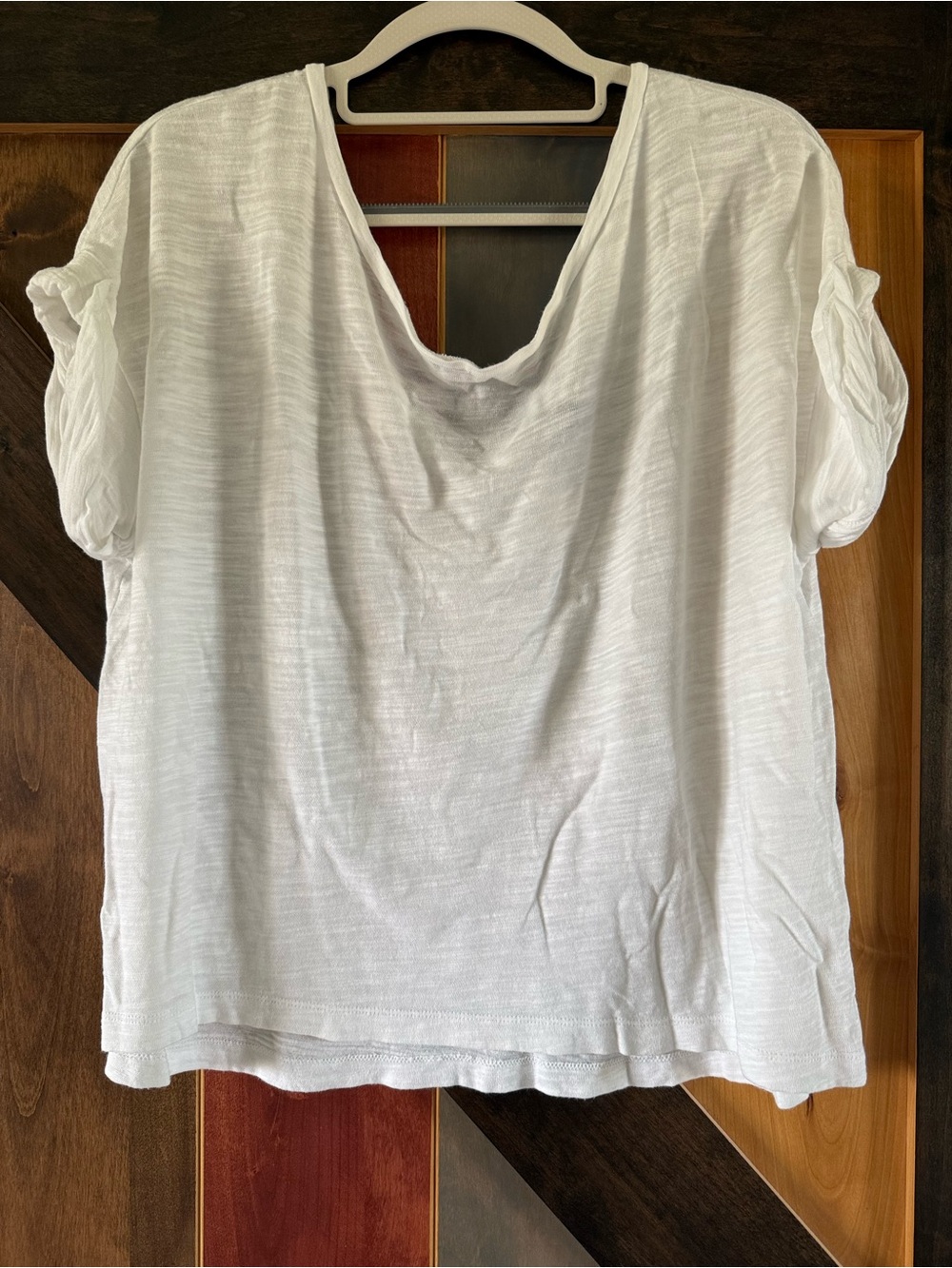 Banana Republic T-shirt with back V White